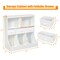 Freestanding Combo Cubby Bin Storage Organizer Unit W/3 Baskets-White